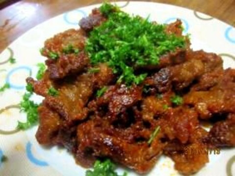 牛肉のケチャップ炒め　（我が家の味）